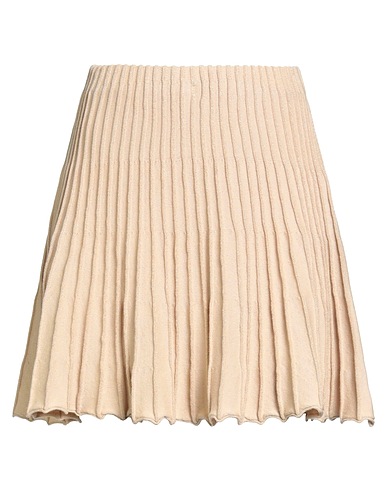 AKEP Mini skirt Sand 87% Cotton, 9% Polyester, 4% Metallic Polyester