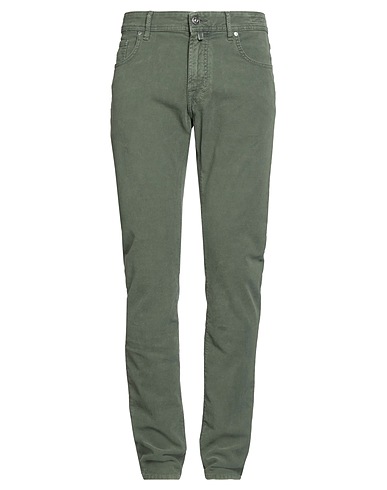 JACOB COHЁN Casual trouser Military green 97% Cotton, 3% Elastane