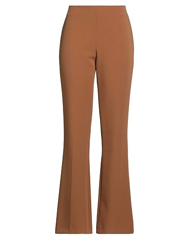 TWINSET Casual trouser Brown 70% Polyester, 23% Viscose, 7% Elastane