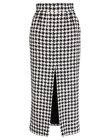DOLCE&GABBANA Midi skirt Black 65% Virgin Wool, 35% Cotton