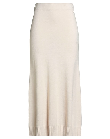 ARMANI EXCHANGE Long skirt Cream 65% Virgin Wool, 35% Polyamide