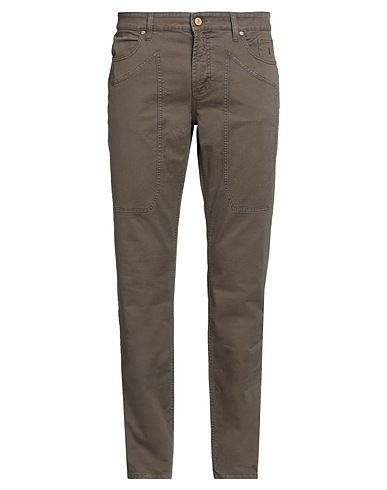 JECKERSON Casual pants Dark brown 98% Cotton, 2% Elastane