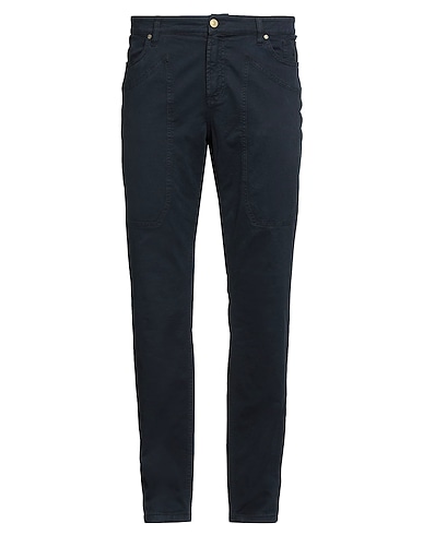 JECKERSON Casual trouser Midnight blue 98% Cotton, 2% Elastane