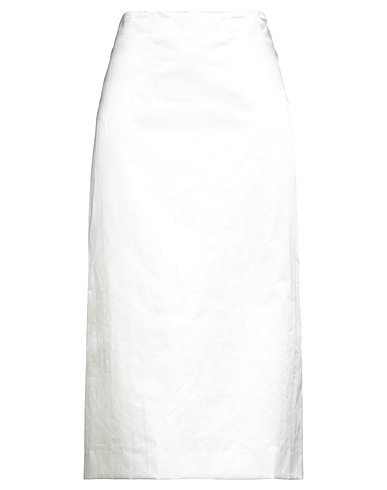 SPORTMAX Midi skirt White 77% Cotton, 23% Polyamide