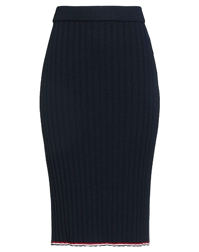 THOM BROWNE Midi skirt Midnight blue 100% Cashmere
