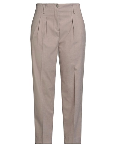 PUROTATTO Casual trouser Taupe 60% Viscose, 38% Polyester, 2% Elastane