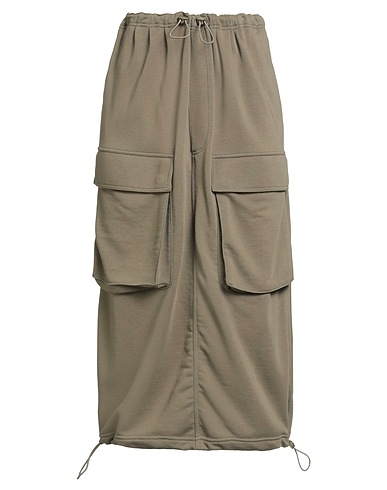 MM6 MAISON MARGIELA Gonna midi Verde militare 65% Cotone, 35% Poliestere