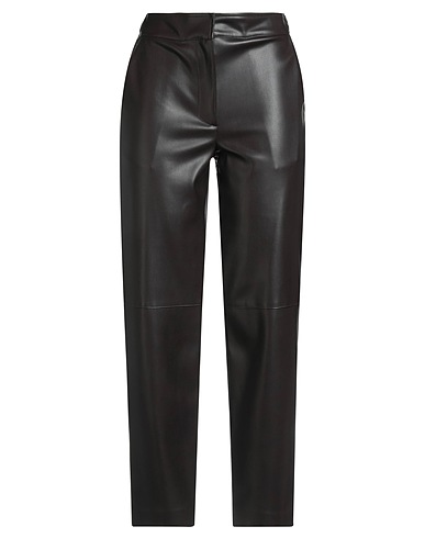 ALPHA STUDIO Casual trouser Dark brown 50% Polyurethane resin, 50% Polyester