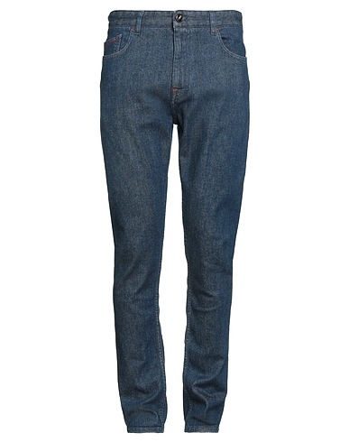 ISAIA Denim trousers Blue 98% Cotton, 2% Elastane