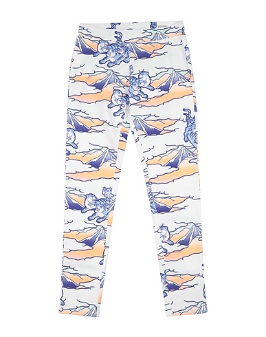 KENZO KIDS Casual trouser White 97% Cotton, 3% Elastane