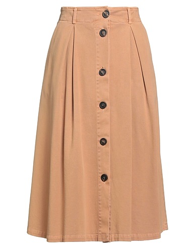PESERICO Midi skirt EASY Camel 98% Cotton, 2% Elastane
