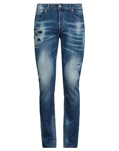 JOHN RICHMOND Denim pants Blue 98% Cotton, 2% Elastane