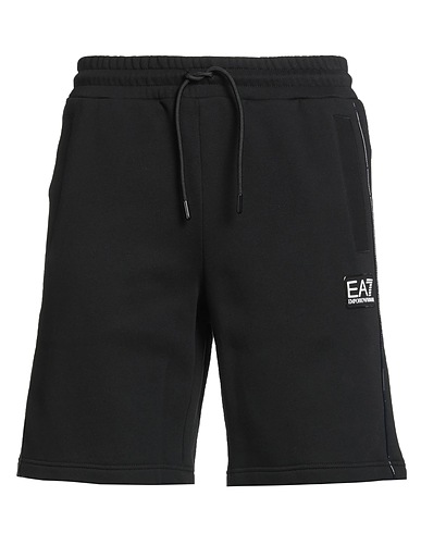 EA7 Shorts & Bermuda Black 85% Cotton, 15% Polyester
