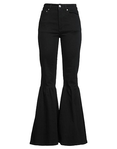 MAJE Denim pants Black 88% Cotton, 10% Polyester, 2% Elastane, Calfskin