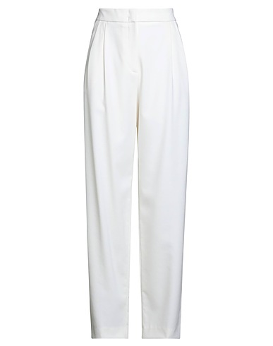 PESERICO Casual trouser Ivory 54% Polyester, 44% Virgin Wool, 2% Elastane