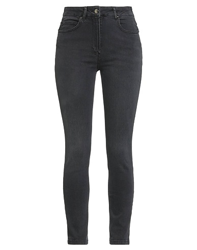 CLIPS MORE Denim trousers Black 98% Cotton, 2% Elastane