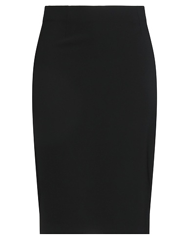 KAOS Midi skirt Black 91% Polyester, 9% Elastane