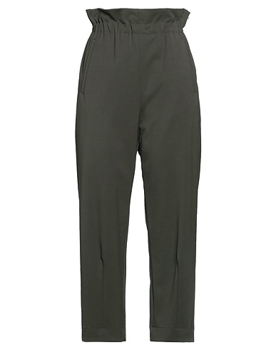 HACHE Pantalone Verde scuro 53% Poliestere, 43% Lana Vergine, 4% Elastan
