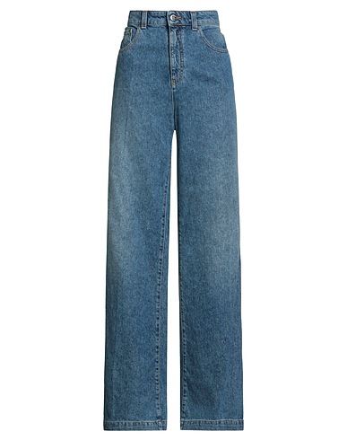 EMPORIO ARMANI Denim pants Blue 43% Cotton, 36% Lyocell, 21% Hemp