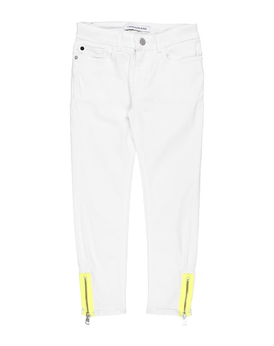 CALVIN KLEIN JEANS Denim trousers White 99% Cotton, 1% Elastane