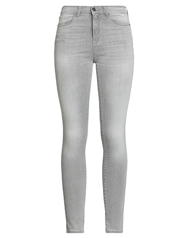 EMPORIO ARMANI Denim trousers Light grey 98% Cotton, 2% Elastane