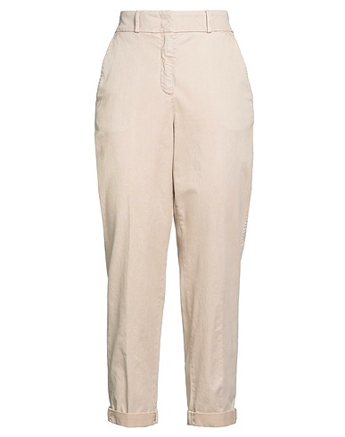 PESERICO Casual trouser Beige 50% Cotton, 44% Tencel™, 4% Silk, 2% Elastane