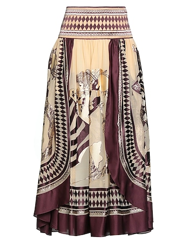 ZIMMERMANN Long skirt 65% Viscose, 35% Silk