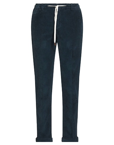 B SETTECENTO Casual pants Navy 98% Cotton, 2% Elastane