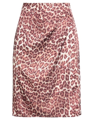TWINSET Midi skirt Brown 100% Polyester
