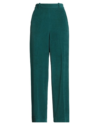 CIRCOLO 1901 Casual pants Emerald green 80% Cotton, 20% Polyester