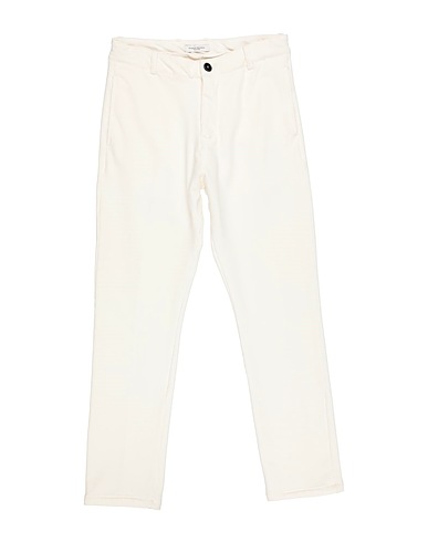 PAOLO PECORA Casual trouser White 95% Cotton, 5% Elastane