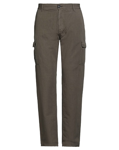 JOHN VARVATOS Casual trouser Military green 55% Cotton, 45% Linen