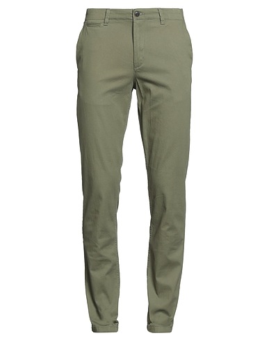 JACK & JONES Casual trouser Military green 98% Cotton, 2% Elastane