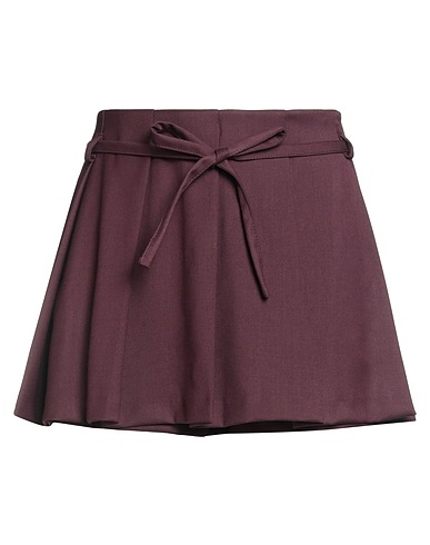 HAVEONE Mini skirt Plum 65% Polyester, 33% Viscose, 2% Elastane