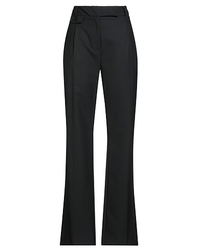 SEMICOUTURE Casual trouser Black 53% Polyester, 43% Virgin Wool, 4% Elastane