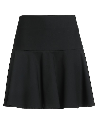 OTTOD'AME Mini skirt Black 53% Polyester, 43% Virgin Wool, 4% Elastane