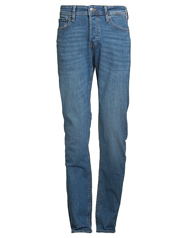 JACK & JONES Denim trousers Blue 71% Cotton, 22% Polyester, 5% Recycled cotton, 2% Elastane