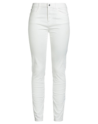 EMPORIO ARMANI Casual pants White 65% Cotton, 32% Viscose, 3% Elastane
