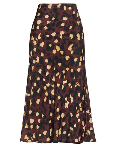 OTTOD'AME Midi skirt Brown 100% Viscose