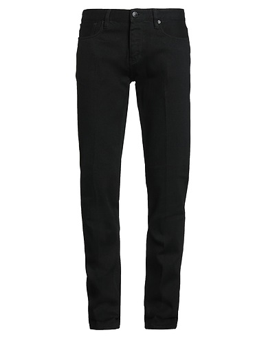EMPORIO ARMANI Denim trousers Black 99% Cotton, 1% Elastane