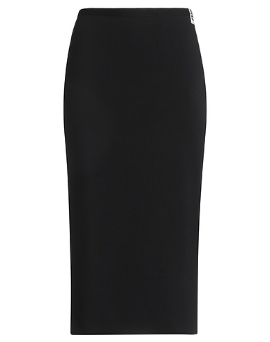 OTTOD'AME Midi skirt Black 63% Polyester, 32% Viscose, 5% Elastane