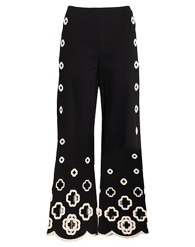 MAJE Casual trouser Black 98% Cotton, 2% Elastane