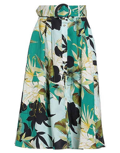 MARCIANO by GUESS Midi skirt Sky blue 60% Tencel™ Lyocell, 40% Linen