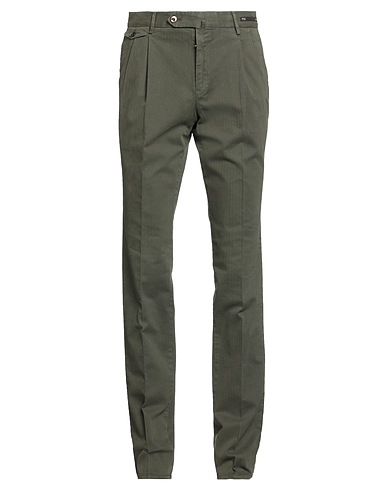 PT Torino Casual pants Military green 98% Cotton, 2% Elastane