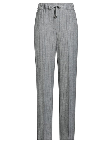 PESERICO Casual pants Grey 97% Virgin Wool, 3% Elastane, Merino Wool, Cashmere, Metallic fiber