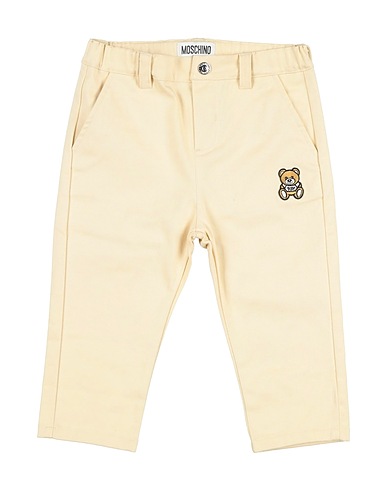 MOSCHINO BABY Casual trouser Pastel yellow 97% Cotton, 3% Elastane, Polyester