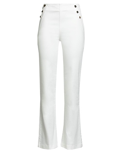 MAX & MOI Denim trousers White 99% Cotton, 1% Elastane