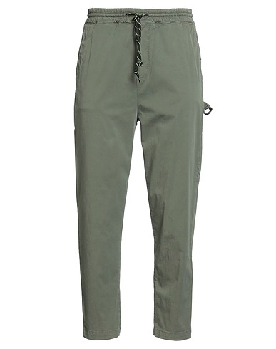 SHOE Casual trouser Military green 97% Cotton, 3% Elastane