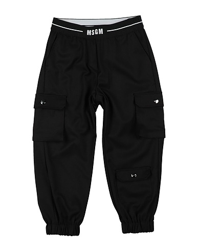 MSGM Casual trouser Black 68% Polyester, 30% Viscose, 2% Elastane