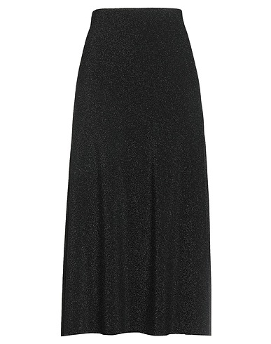 OTTOD'AME Long skirt Black 79% Viscose, 9% Polyester, 9% Nylon, 3% Elastane